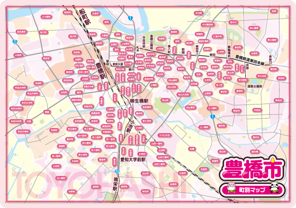 豊橋市町別マップ豊橋駅周辺