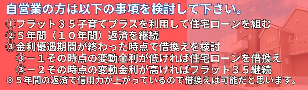 フラット35自営業の方へ