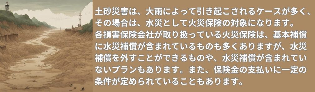 土砂災害の保険について