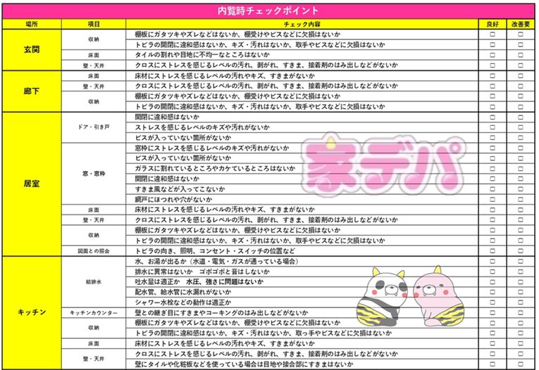 内覧時チェックポイント