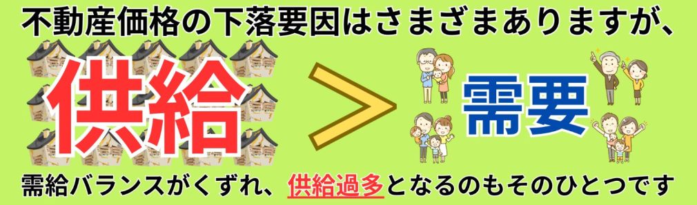 不動産市場の需給バランスが崩れる可能性