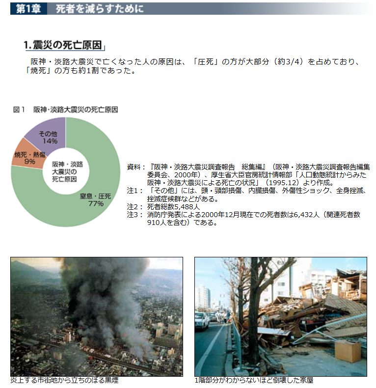 震災の死亡原因