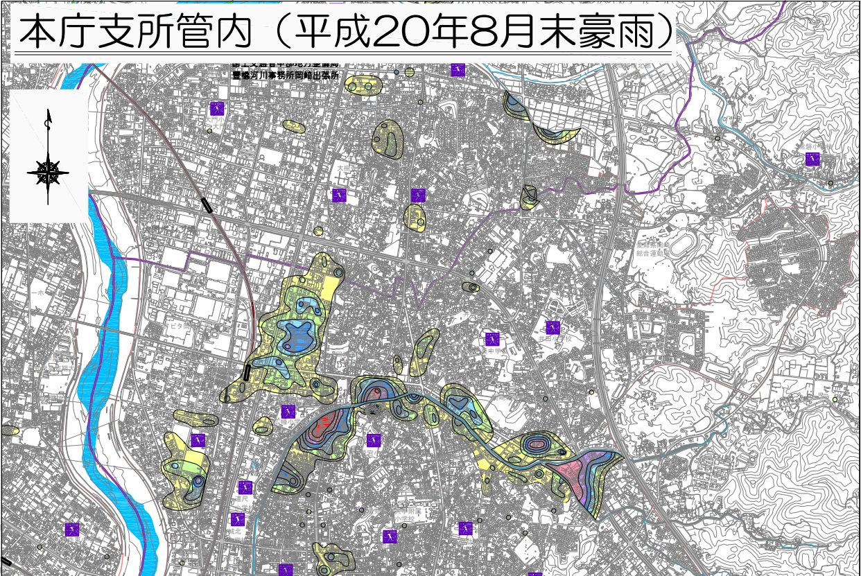 本庁支所管内（平成20年8月末豪雨）