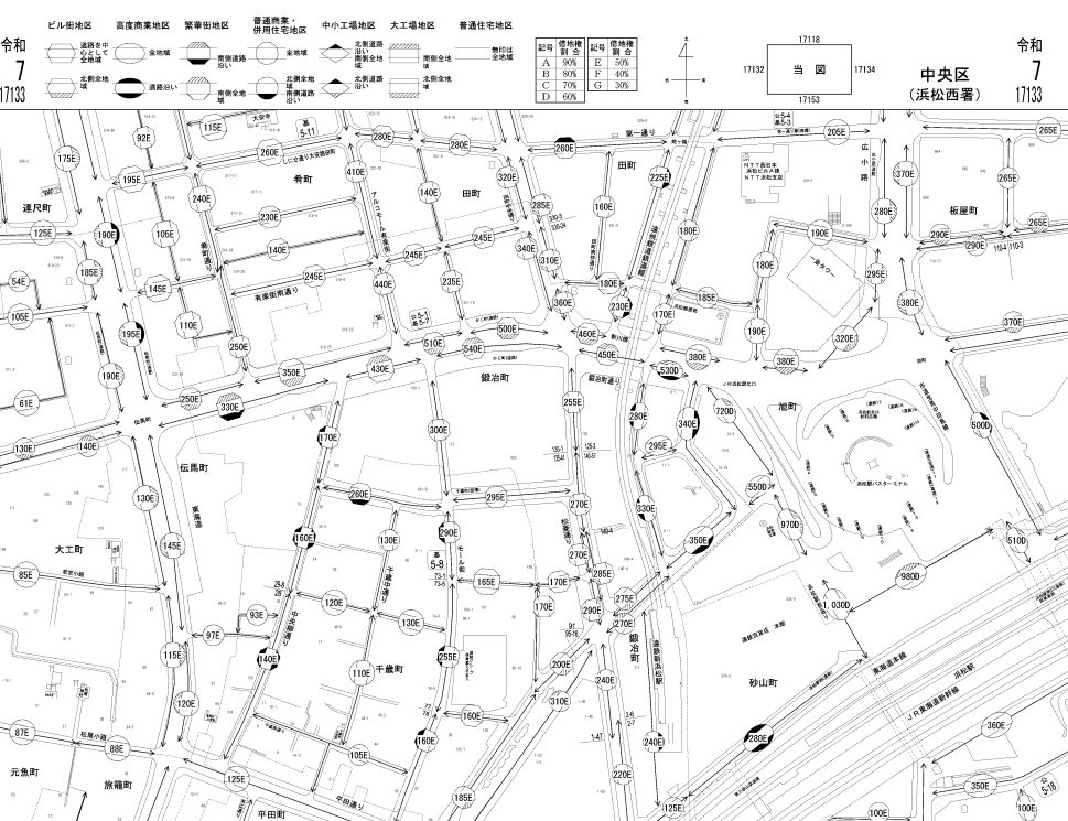 JR東海道本線『浜松』駅周辺