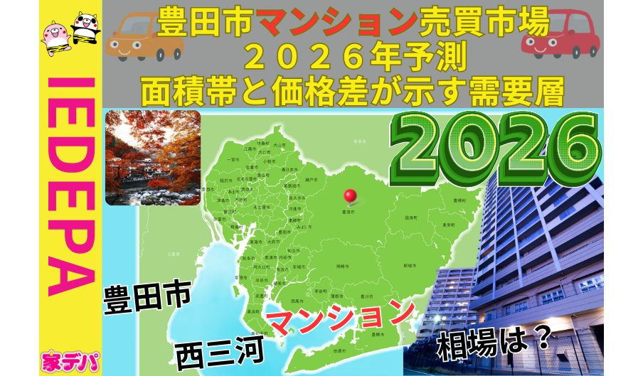 豊田市マンション売買市場2026年予測面積帯と価格差が示す需要層