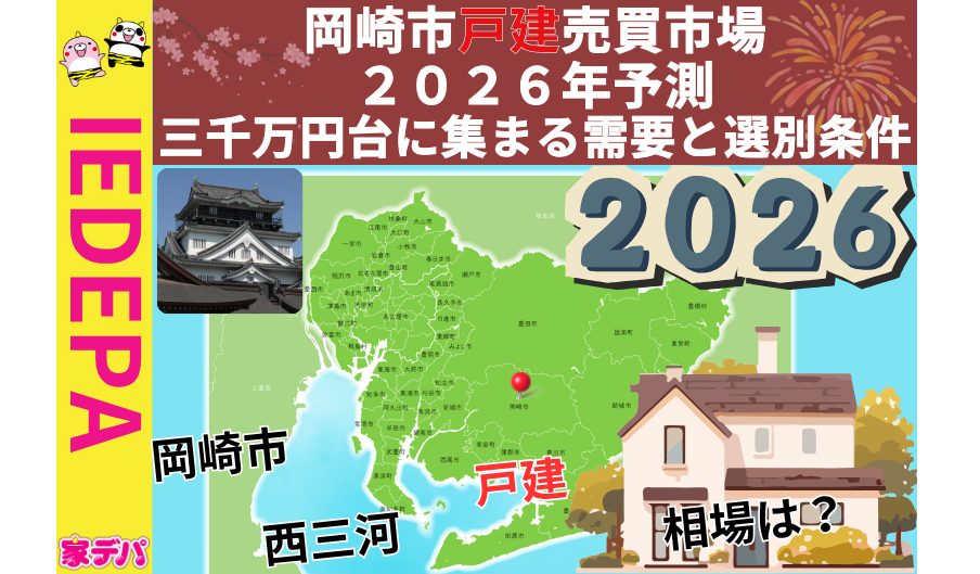 岡崎市戸建売買市場2026年予測三千万円台に集まる需要と選別条件