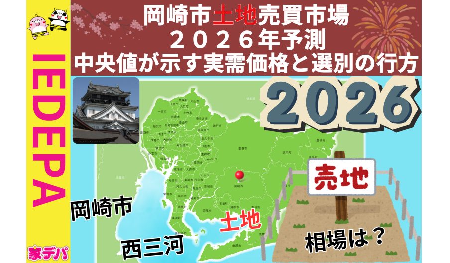岡崎市土地売買市場2026年予測中央値が示す実需価格と選別の行方