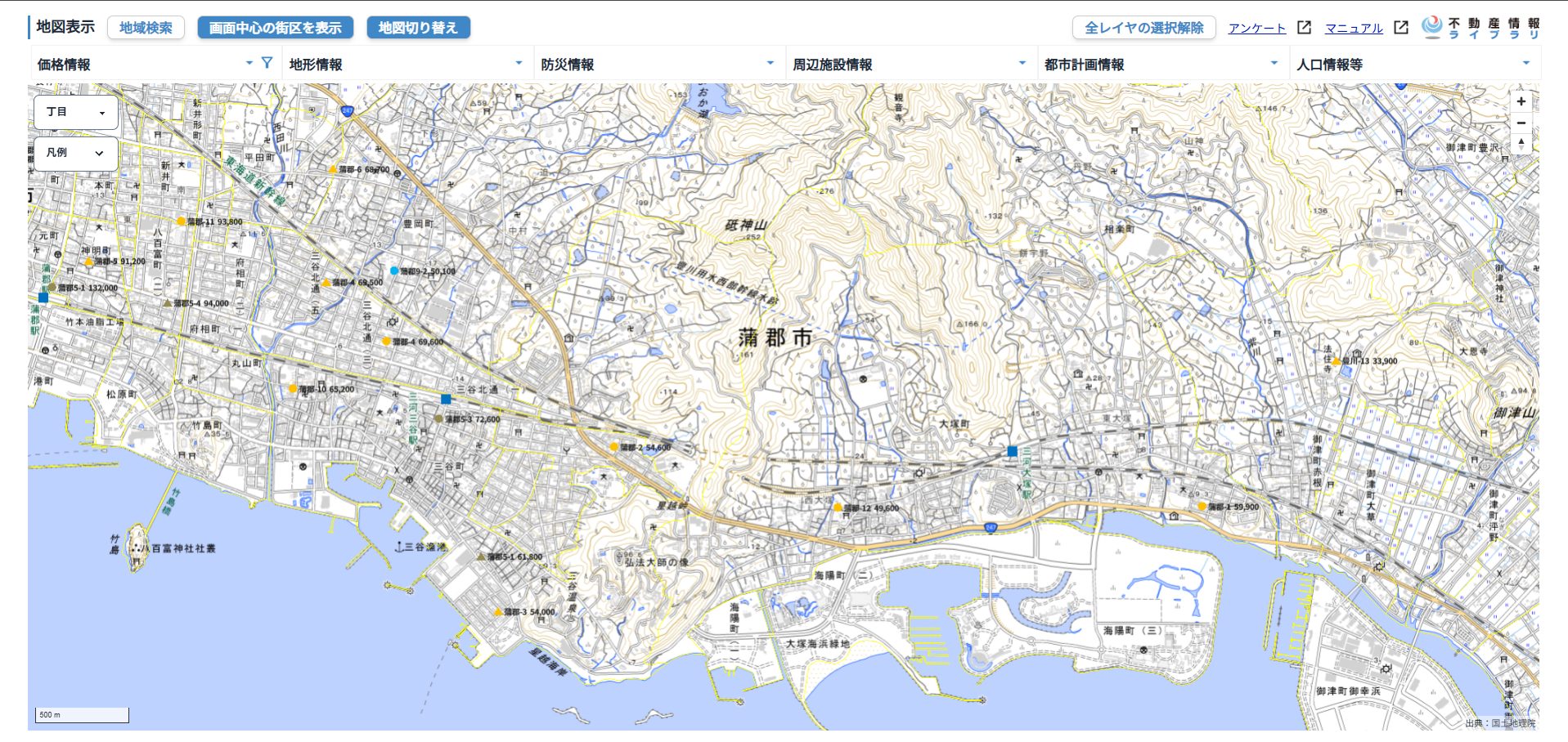 2つの成約データから見える蒲郡市土地市場の特徴