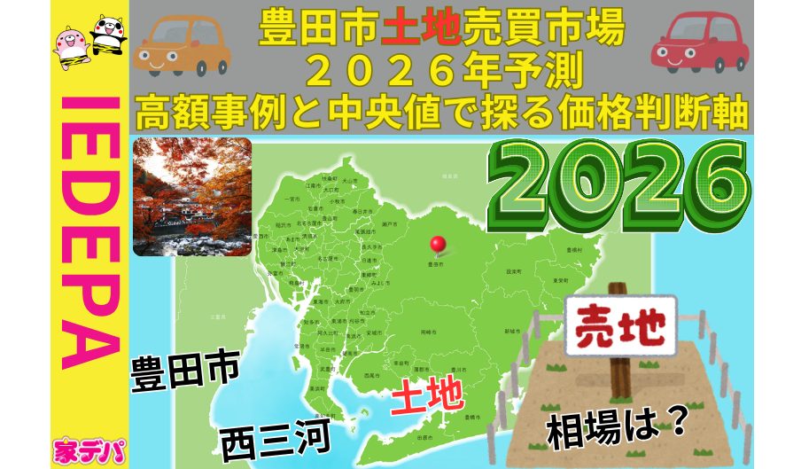 豊田市土地売買市場2026年予測高額事例と中央値で探る価格判断軸