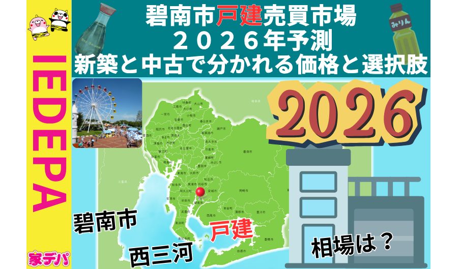 碧南市戸建売買市場2026年予測新築と中古で分かれる価格と選択肢