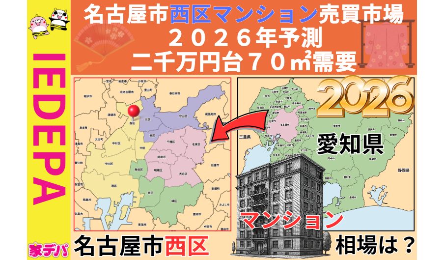 名古屋市西区マンション市場2026年予測二千万円台と70㎡需要へ