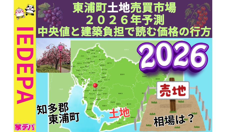 東浦町土地売買市場2026年予測中央値と建築負担で読む価格の行方