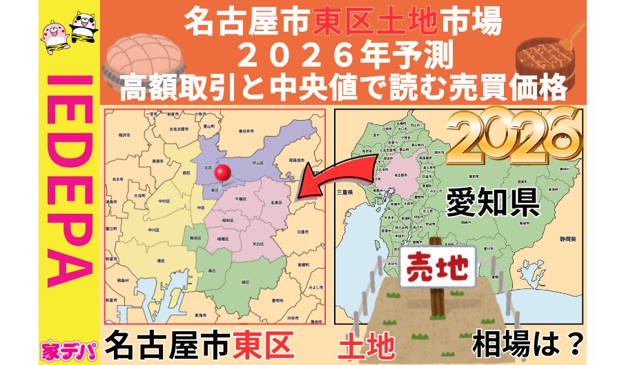 名古屋市東区土地市場2026年予測高額取引と中央値で読む売買価格
