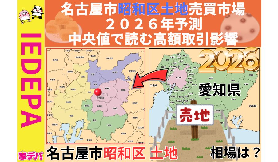 名古屋市昭和区土地売買市場2026年予測中央値で読む高額取引影響