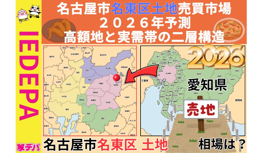 名古屋市名東区土地売買市場2026年予測高額地と実需帯の二層構造
