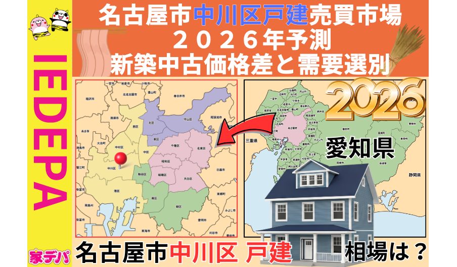 名古屋市中川区戸建売買市場2026年予測新築中古価格差と需要選別