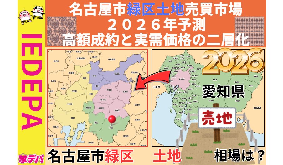 名古屋市緑区土地売買市場2026年予測高額成約と実需価格の二層化