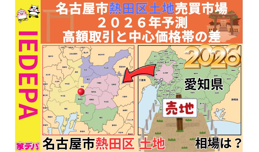 名古屋市熱田区土地売買市場2026年予測高額取引と中心価格帯の差