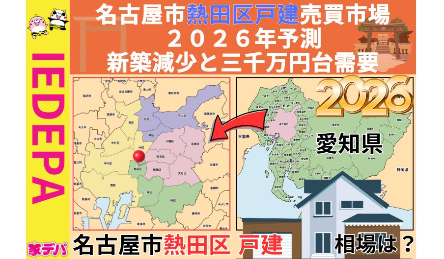 名古屋市熱田区戸建売買市場2026年予測新築減少と三千万円台需要
