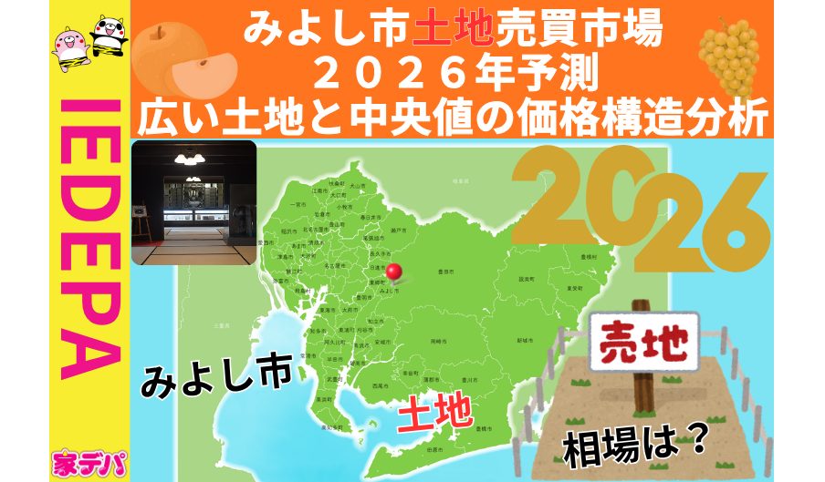 みよし市土地売買市場2026年予測広い土地と中央値の価格構造分析