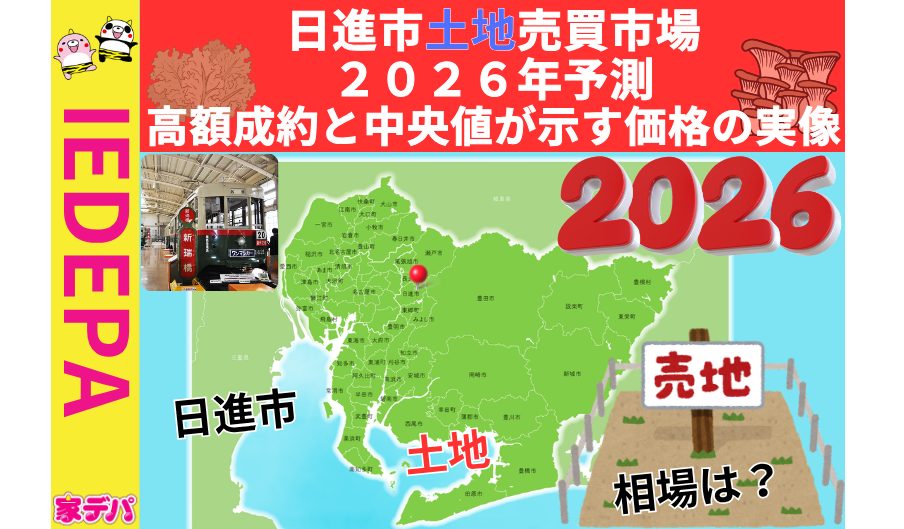 日進市土地売買市場2026年予測高額成約と中央値が示す価格の実像