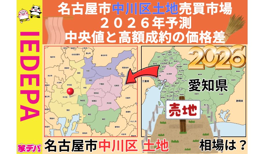 名古屋市中川区土地売買市場2026年予測中央値と高額成約の価格差