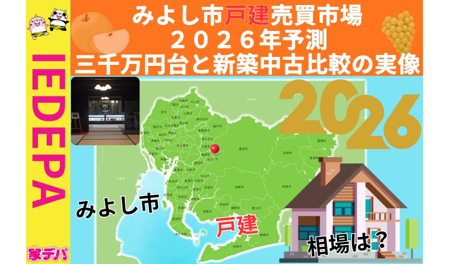 みよし市戸建売買市場2026年予測三千万円台と新築中古比較の実像