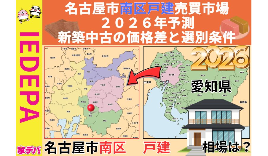 名古屋市南区戸建売買市場2026年予測新築中古の価格差と選別条件