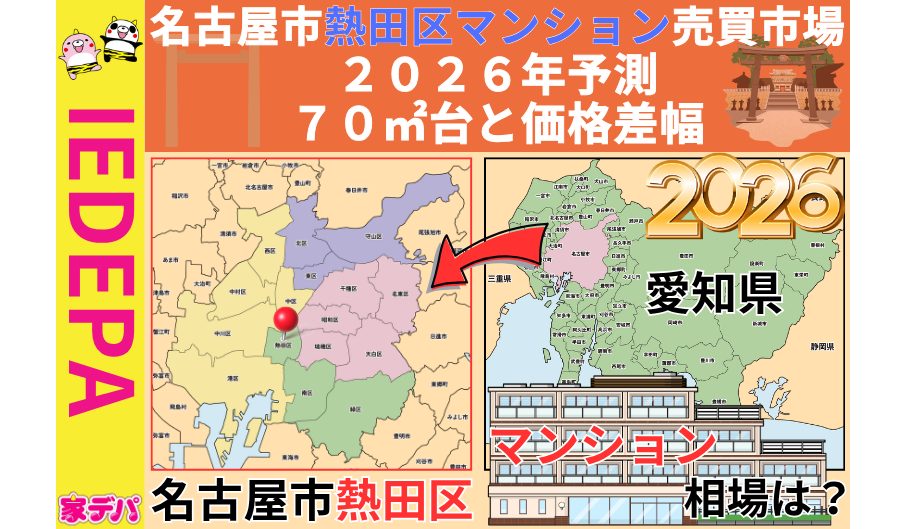 名古屋市熱田区マンション売買市場2026年予測70㎡台と価格差幅