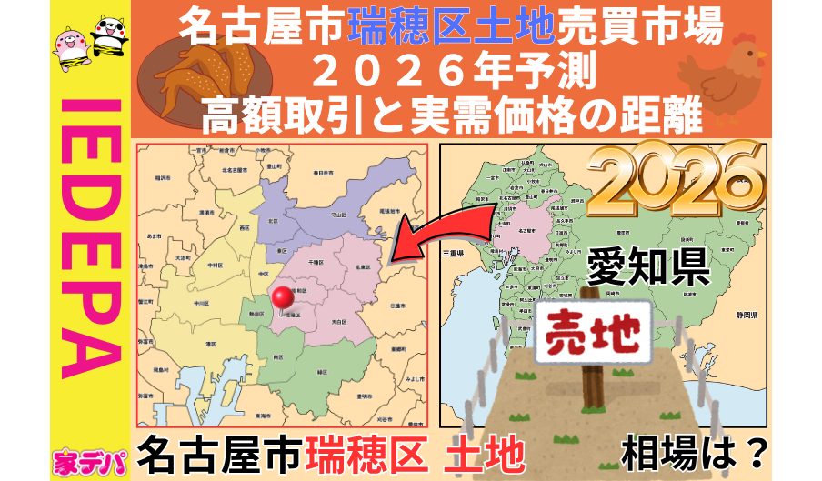 名古屋市瑞穂区土地売買市場2026年予測高額取引と実需価格の距離