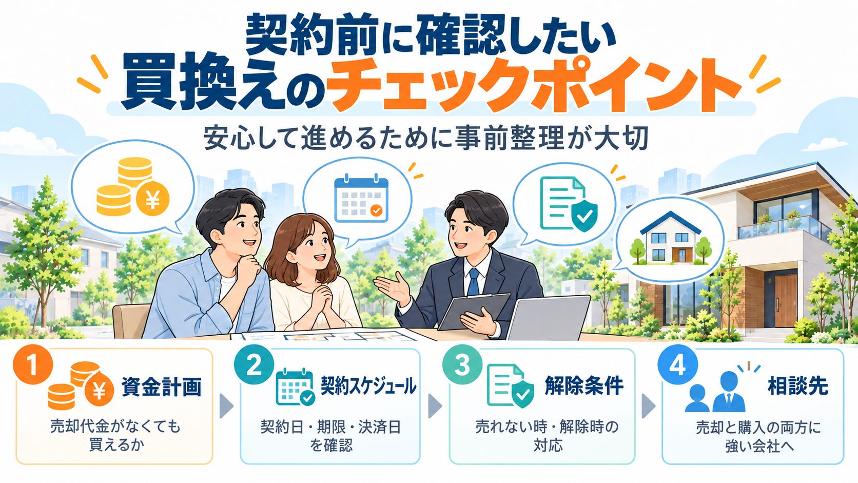契約前に確認したい買換えのチェックポイント