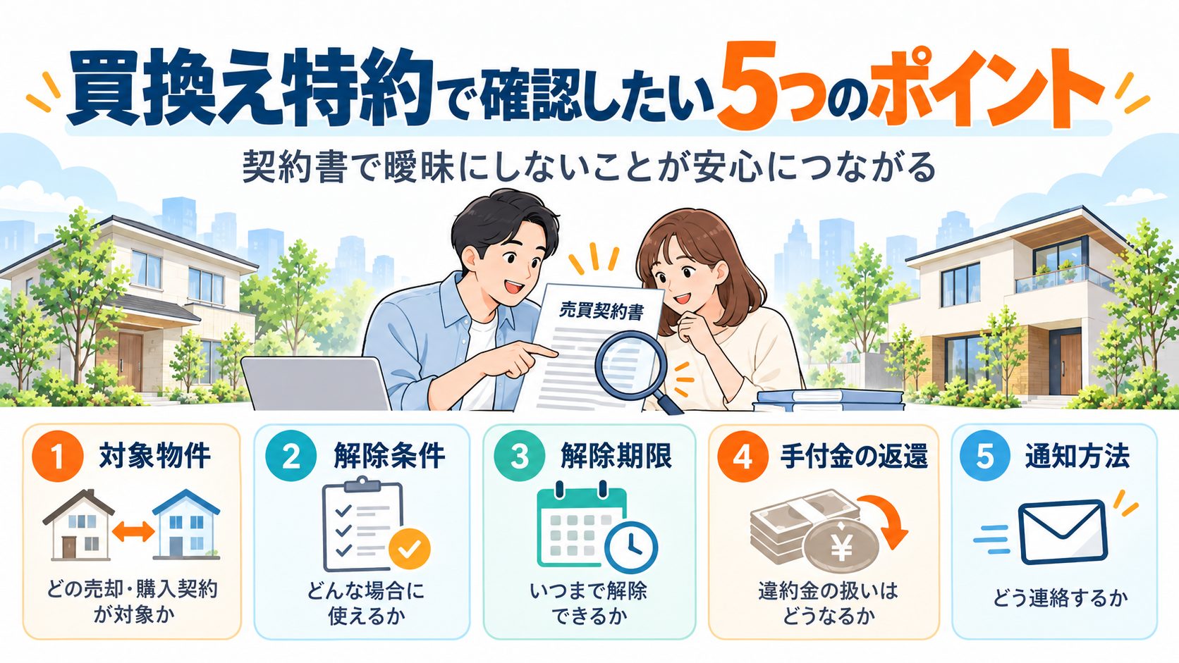 買換え特約で確認したい5つのポイント