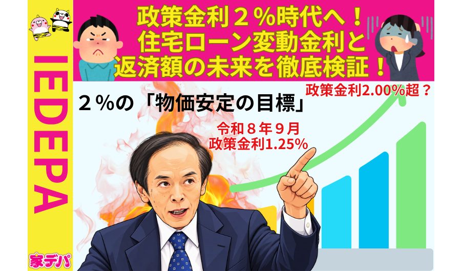 政策金利2％時代へ！住宅ローン変動金利と返済額の未来を徹底検証！