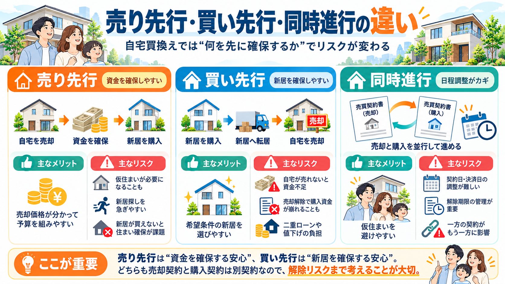 売り先行・買い先行・同時進行の違い
