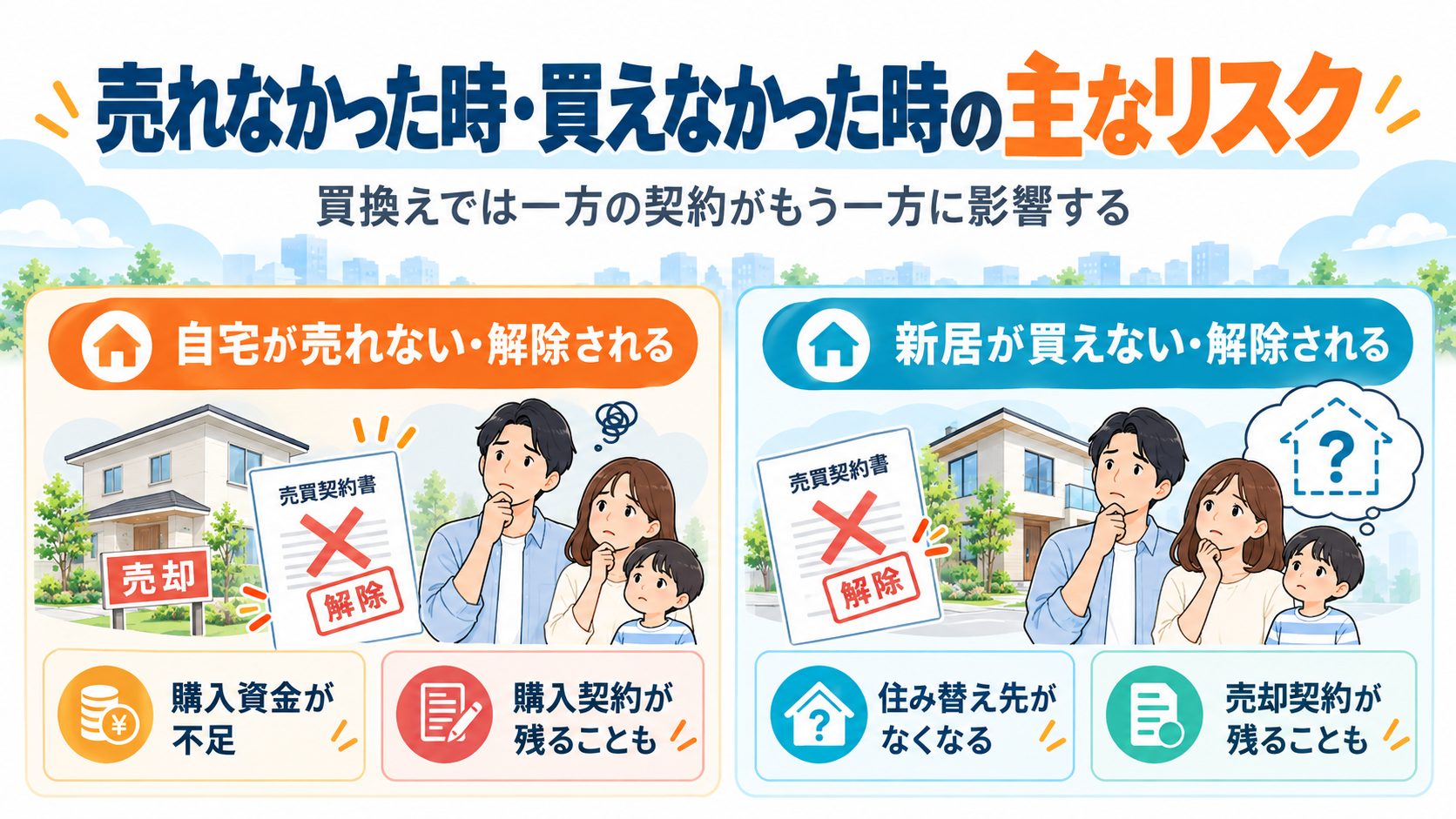 売れなかった時・買えなかった時の主なリスク
