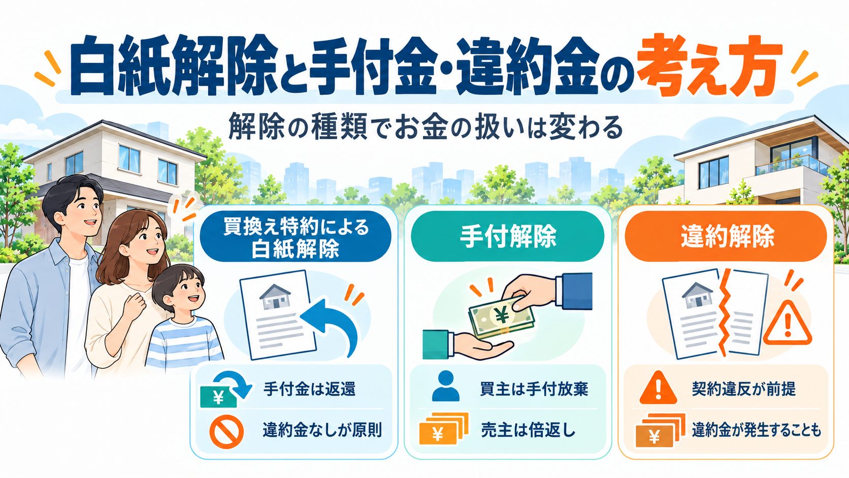 白紙解除と手付金・違約金の考え方